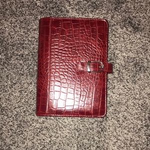 Red snakeskin day planner